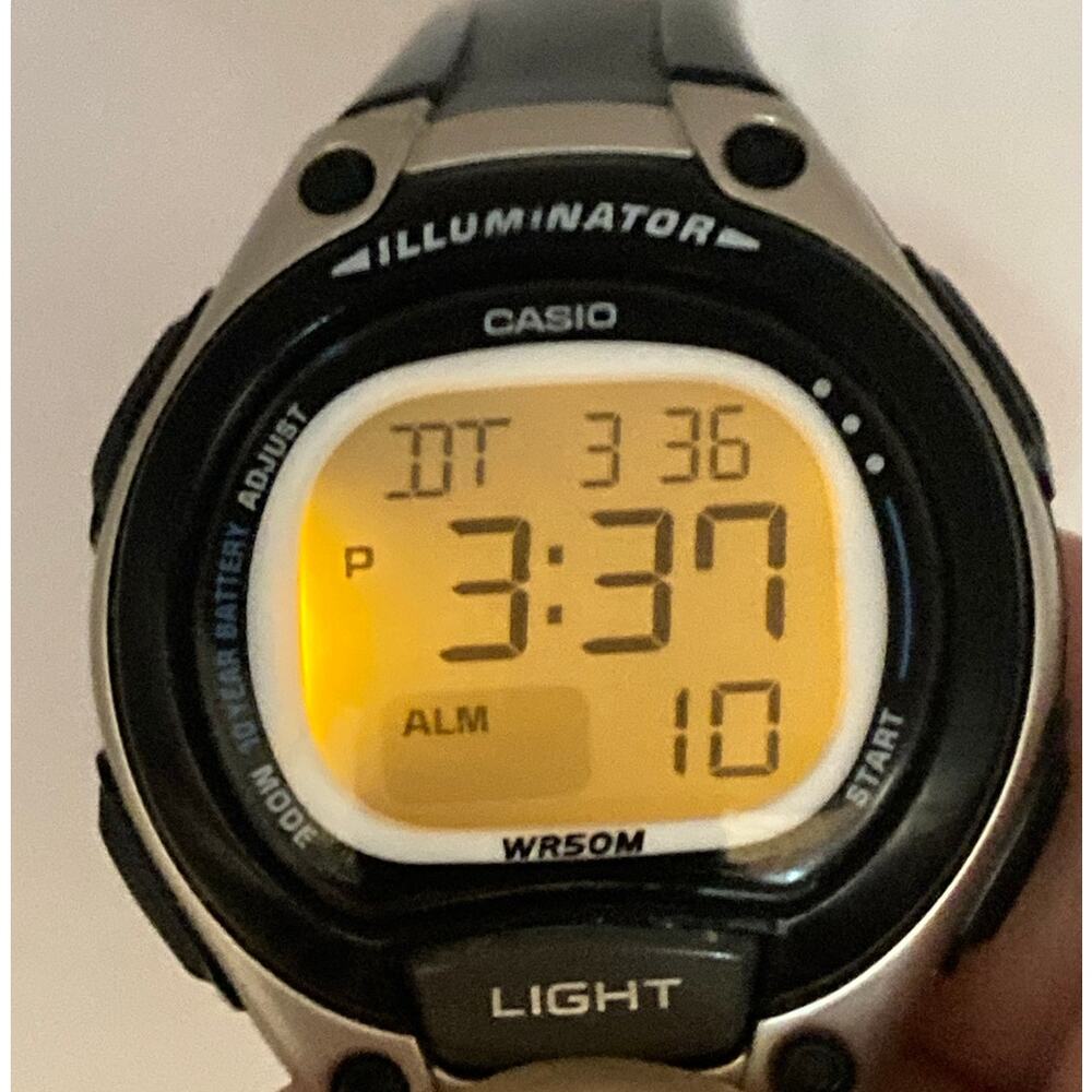 Casio Illuminator Digital Sport Women's Watch 34mm - Alarm Timer WR Backlight